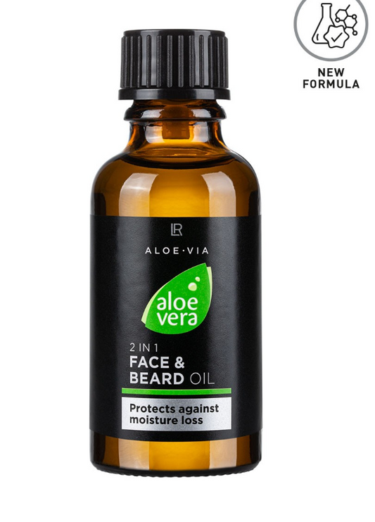 Óleo de Aloe vera 2 em 1 Barba e Rosto